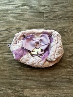 Kuromi Quilted Bow Cosmetic Pouch